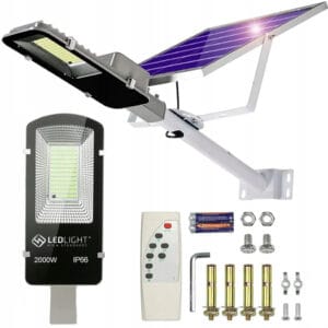 LAMPA ULICZNA SOLARNA 264 LED PANEL UCHWYT PILOT IP66 2000W