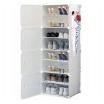 SZAFA MODUŁOWA SZAFKA REGAŁ MEBLE GARDEROBA PÓŁKI BIAŁA POJEMNA DUŻA 8 POZIOMÓW