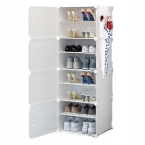 SZAFA MODUŁOWA SZAFKA REGAŁ MEBLE GARDEROBA PÓŁKI BIAŁA POJEMNA DUŻA 8 POZIOMÓW