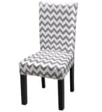 POKROWIEC KRZESŁO SZARO-BIAŁY