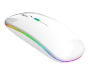 MYSZ BEZPRZEWODOWA RGB BIAŁA