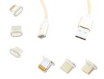 MAGNET. KABEL MICRO USB 3w1 ZŁOTY