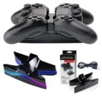 STACJA DOKUJĄCA 2 x PAD PS4 RGB