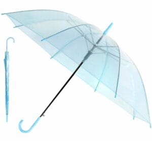 PARASOL PRZEZROCZYSTY NIEBIESKI