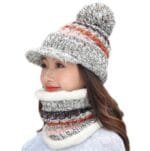 KOMPLET DAMSKI CZAPKA I SZAL GREY