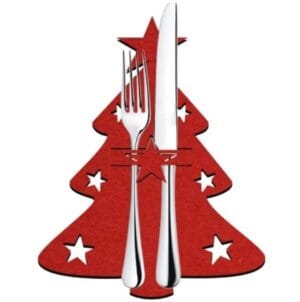 KIESZONKI NA SZTUĆCE 6SZT CHOINKA CZERWONA