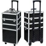 KUFER NA KÓŁKACH 3w1 61X36X25 BLACK-SILVER