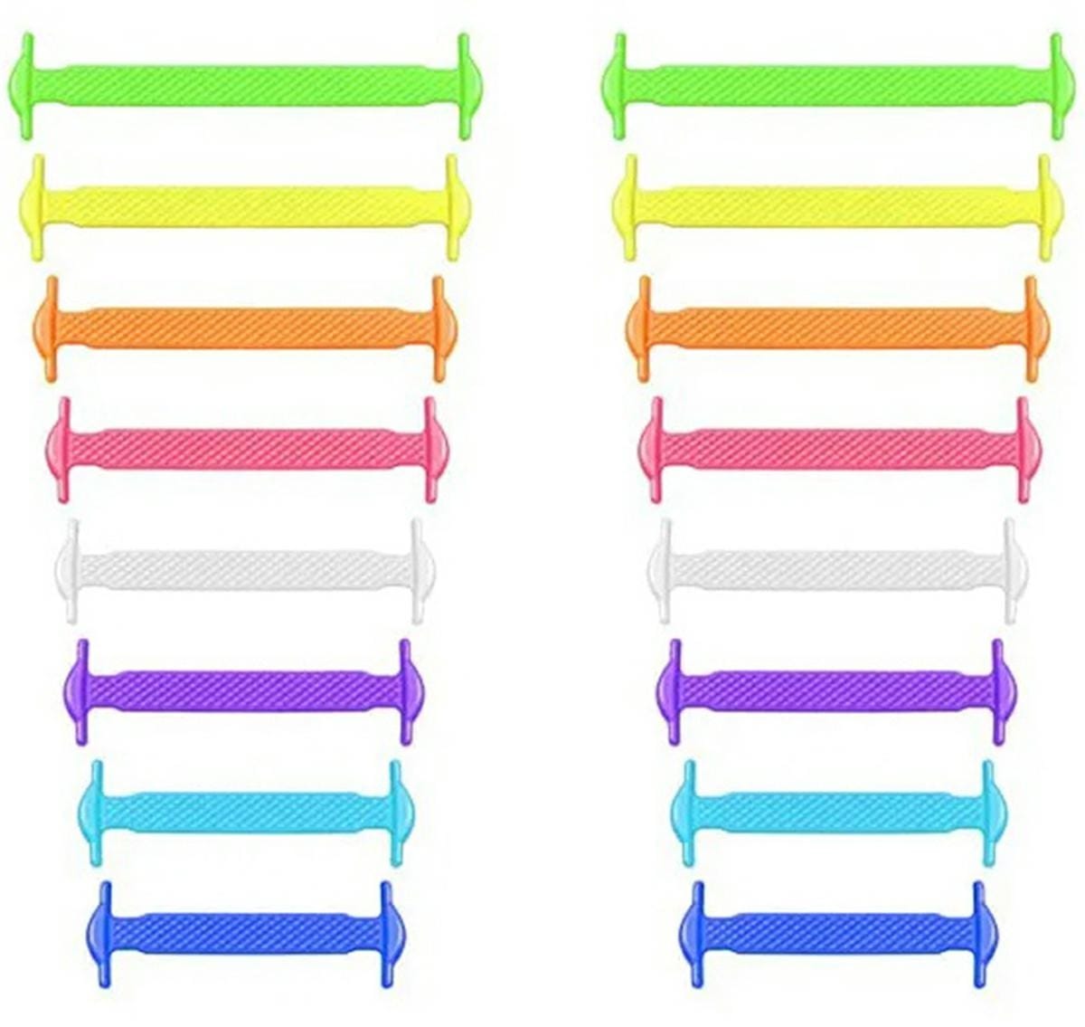 SZNUROWADŁA SILIKONOWE BEZ WIĄZANIA RAINBOW