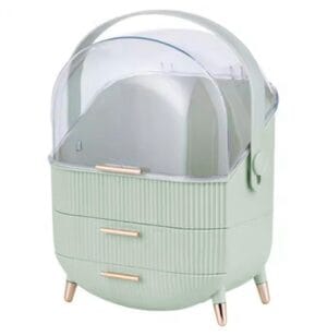 KUFEREK NA KOSMETYKI BIŻUTERIĘ JASNY ZIELONY