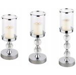 KOMPLET 3 ŚWIECZNIKÓW