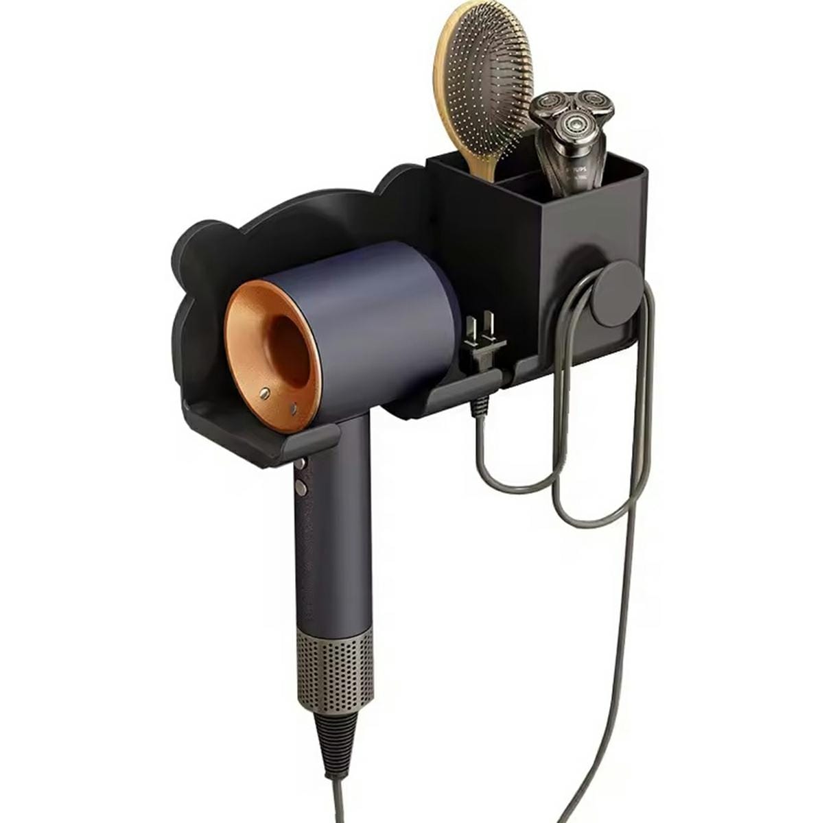 UCHWYT ŚCIENNY NA SUSZARKĘ DO WŁOSÓW CZARNY
