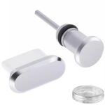 ZAŚLEPKA PRZECIW KURZOWI USB-C 2SZT SILVER