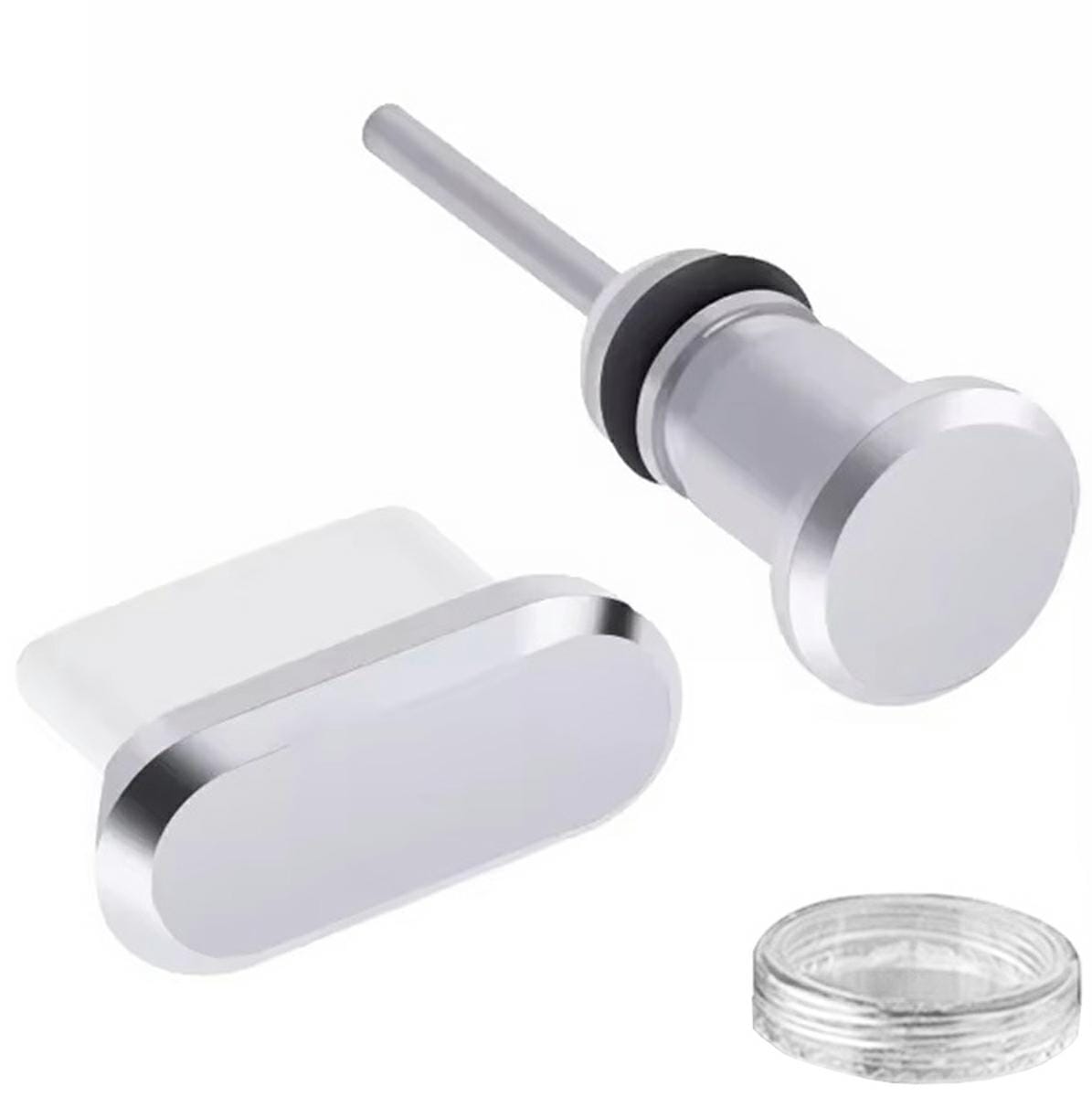 ZAŚLEPKA PRZECIW KURZOWI USB-C 2SZT SILVER