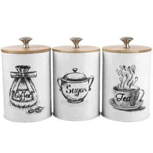 DUŻY METALOWY ZESTAW POJEMNIKÓW 3SZT