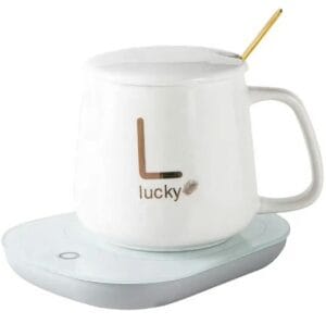 ELE. PODGRZEWACZ DO KUBKA BIAŁY + KUBEK