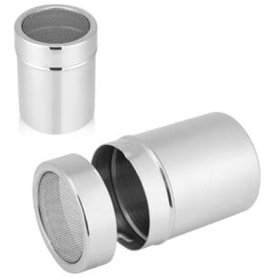 POJEMNIK Z SITKIEM DO CUKRU KAKAO