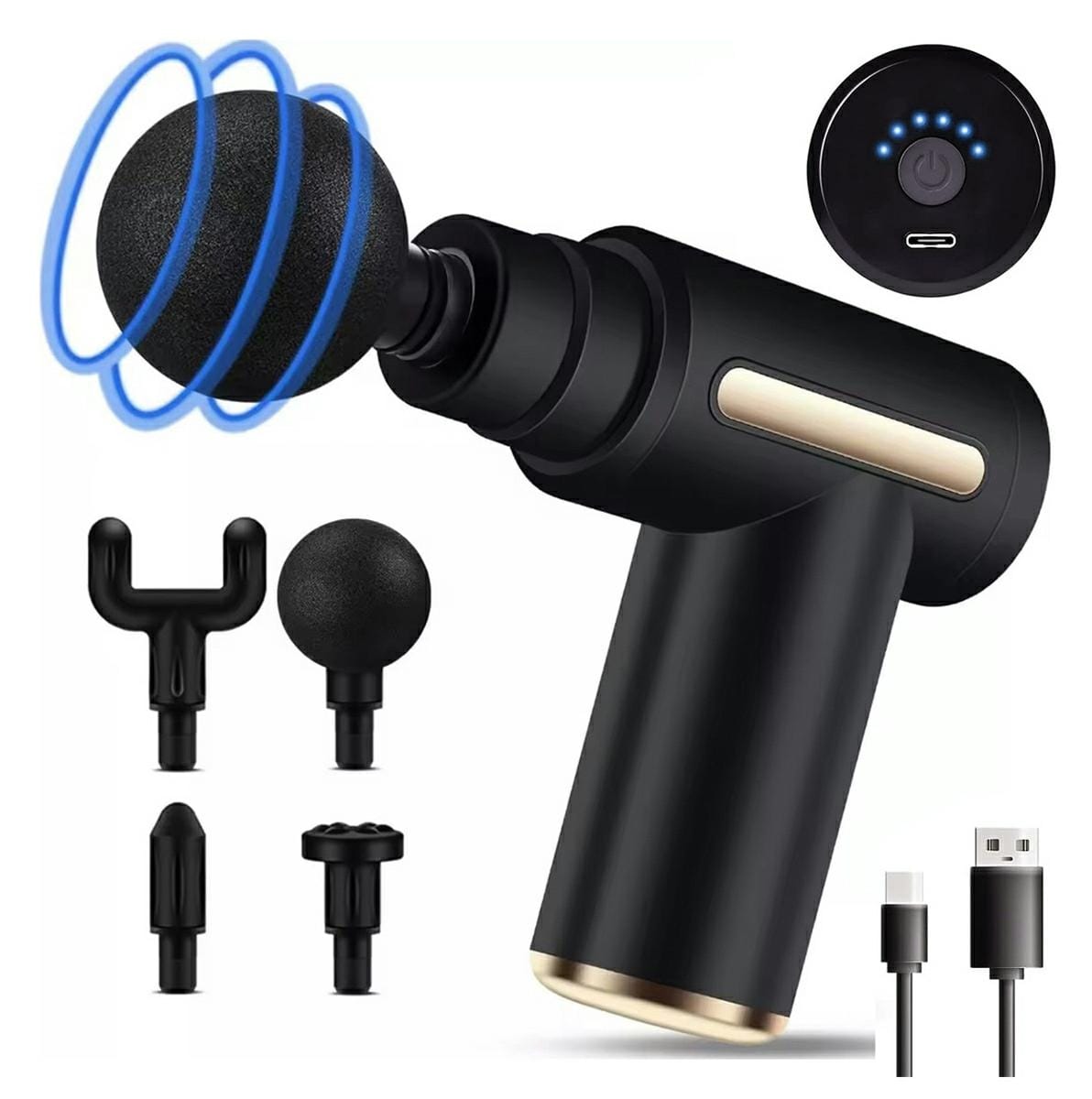 PISTOLET DO MASAŻU 4 GŁOWICE