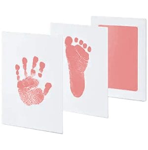 NIEBRUDZĄCY ODCISK RĄCZKI STÓPKI 8x12,5 PINK