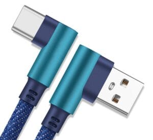 KABEL USB - USB C KĄTOWY BLUE