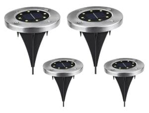 OGRODOWA LAMPA SOLARNA 8LED ZESTAW 4SZT