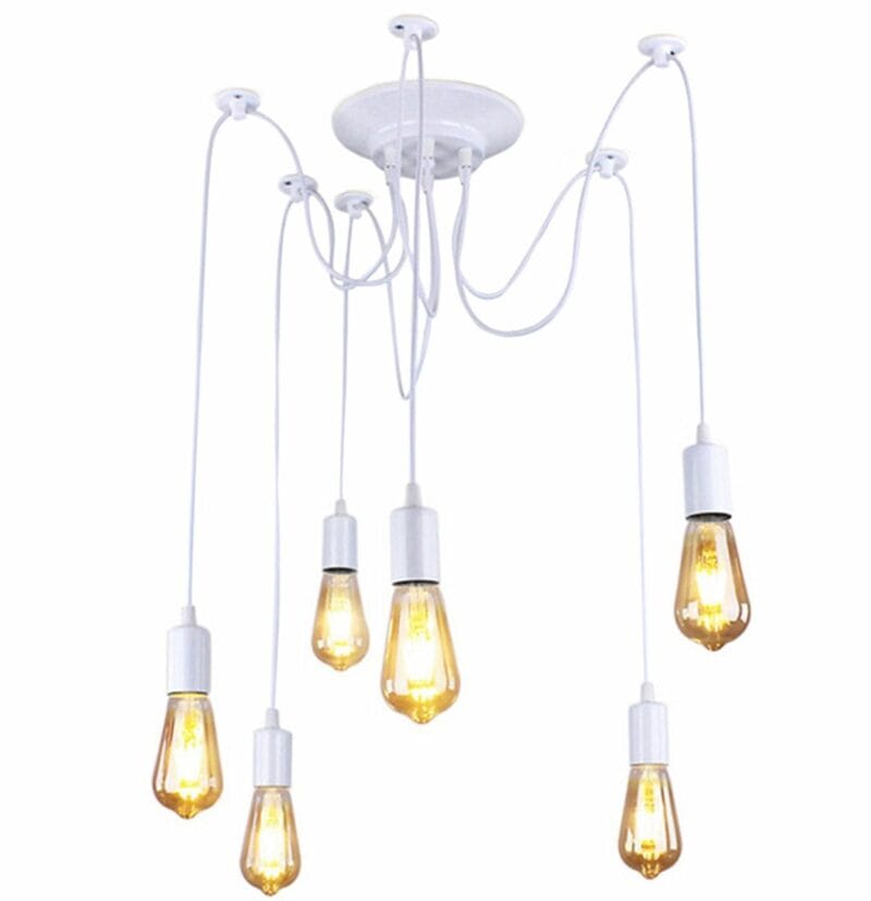 LAMPA SUFITOWA 6 RAMION BIAŁA