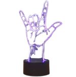 LAMPKA NOCNA RĘKA 3D LED