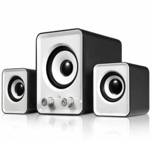 GŁOŚNIKI 2.1 ZASILANE Z USB BIAŁE