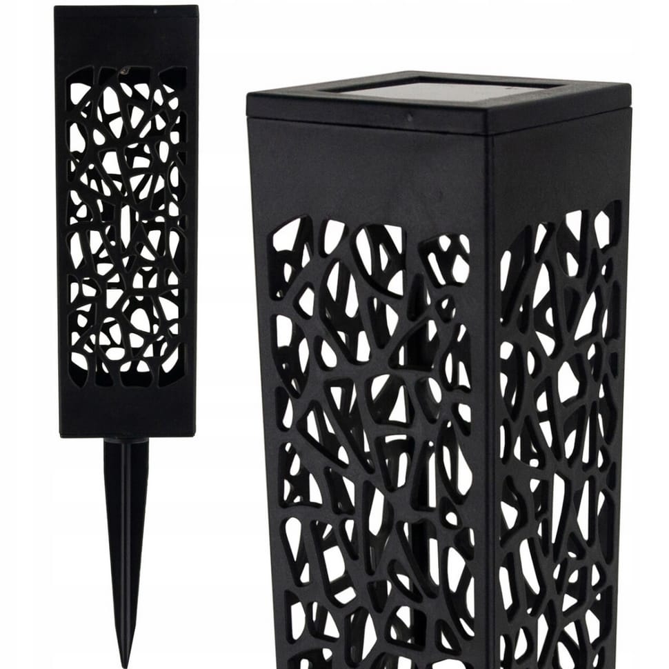 LAMPA SOLARNA OGRODOWA LED WBIJANA Z CZUJNIKIEM ZMIERZCHU SŁUPEK LATARNIA LAMPION ZESTAW 6SZT 29CM - obrazek 2