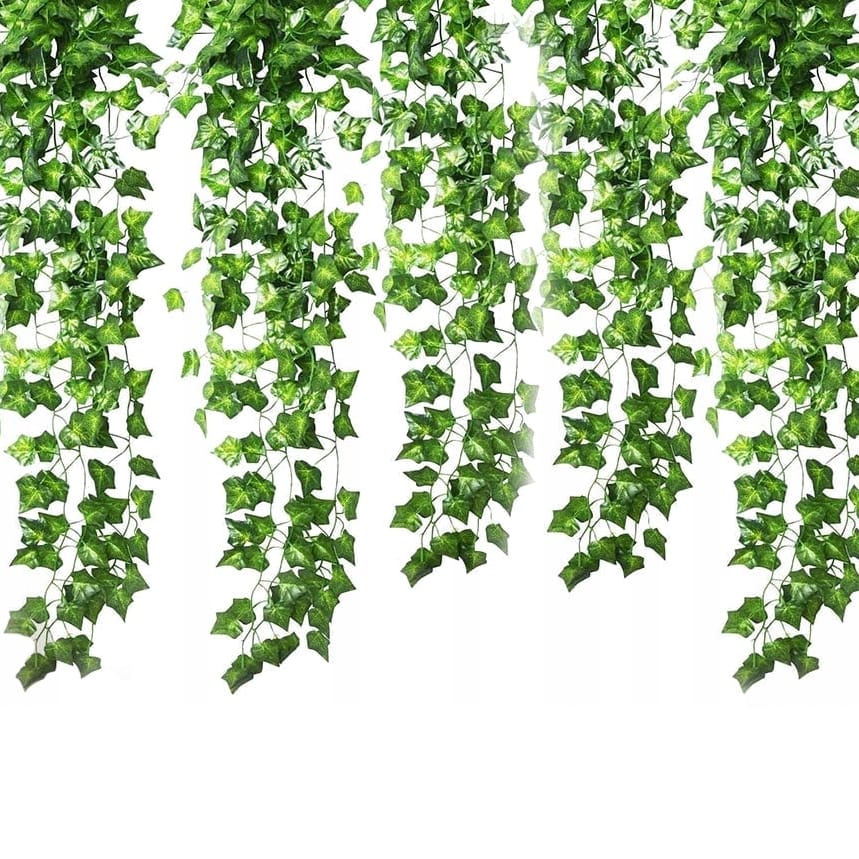 SZTUCZNY BLUSZCZ GIRLANDA NA ŚCIANĘ BALKON OZDOBNE LIŚCIE DEKORACYJNE 50M - obrazek 2