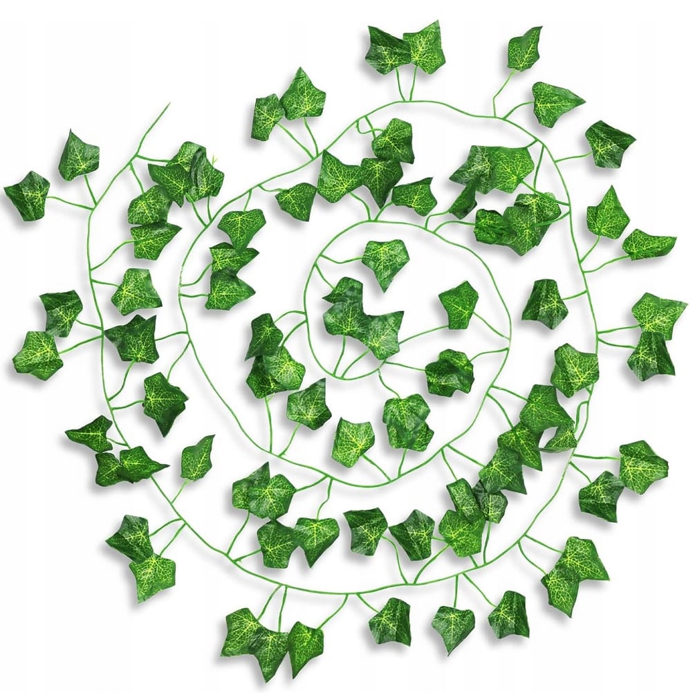 SZTUCZNY BLUSZCZ GIRLANDA NA ŚCIANĘ BALKON OZDOBNE LIŚCIE DEKORACYJNE 25M - obrazek 6