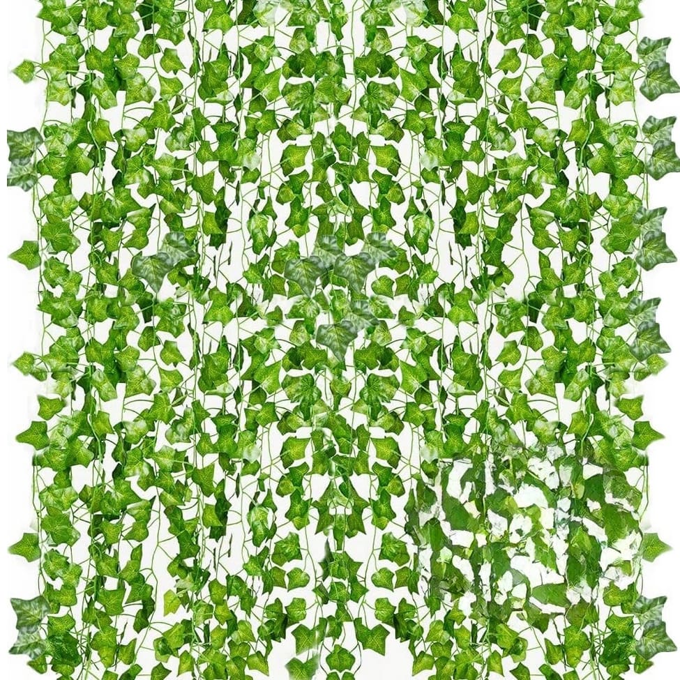 SZTUCZNY BLUSZCZ GIRLANDA NA ŚCIANĘ BALKON OZDOBNE LIŚCIE DEKORACYJNE 12M - obrazek 7