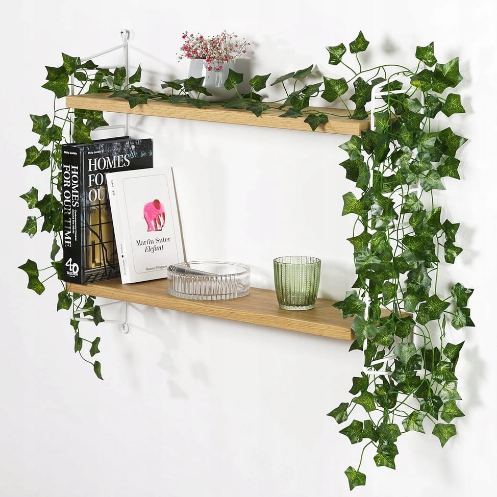 SZTUCZNY BLUSZCZ GIRLANDA NA ŚCIANĘ BALKON OZDOBNE LIŚCIE DEKORACYJNE 12M - obrazek 9