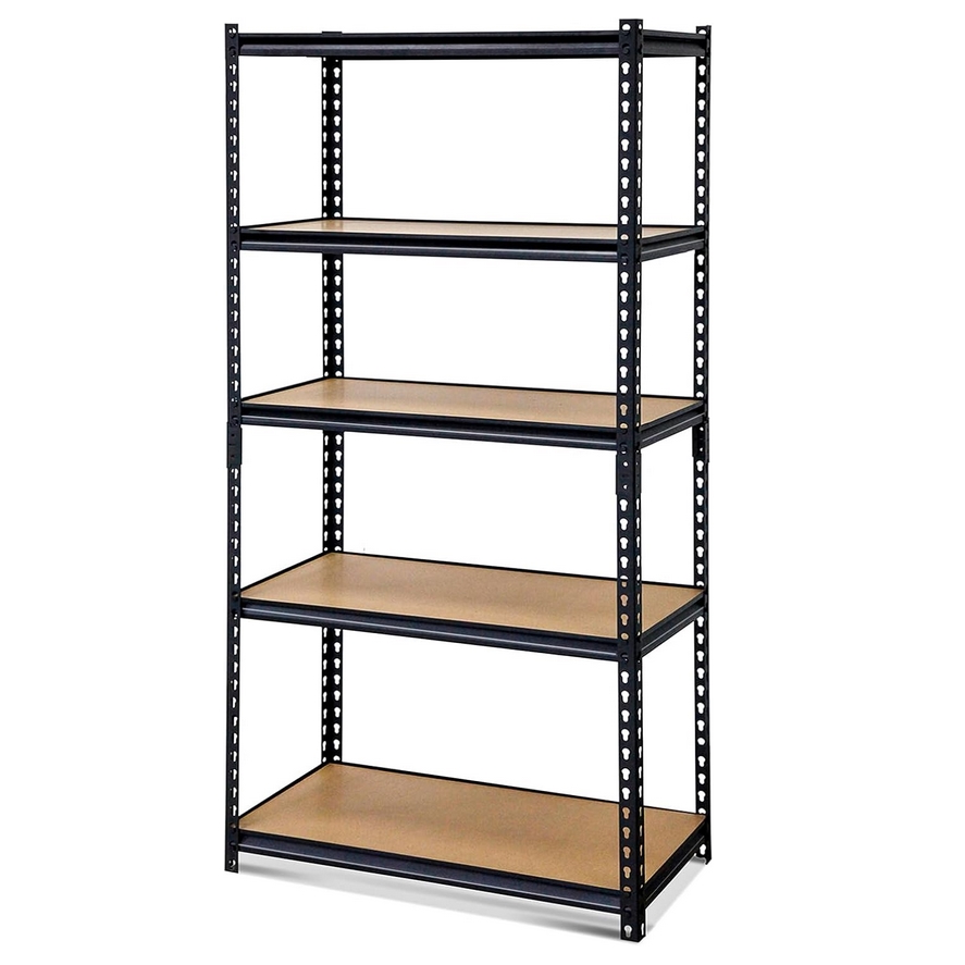 REGAŁ METALOWY MAGAZYNOWY GARAŻOWY CZARNY 5 PÓŁEK 875KG 180X90X30 PREMIUM - obrazek 2