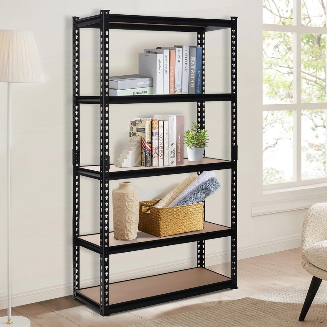 REGAŁ METALOWY MAGAZYNOWY GARAŻOWY CZARNY 5 PÓŁEK 875KG 180X90X30 PREMIUM - obrazek 10