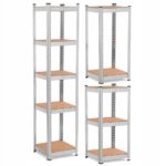 REGAŁ METALOWY MAGAZYNOWY GARAŻOWY SREBRNY 5 PÓŁEK 180X40X40
