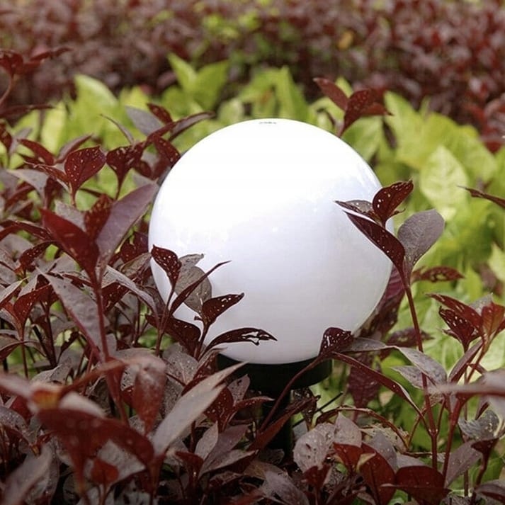 KULA SOLARNA LAMPKA LED OGRODOWA LAMPA WBIJANA LAMPKI SOLARNE OGRODOWE ZESTAW 4SZT - obrazek 4