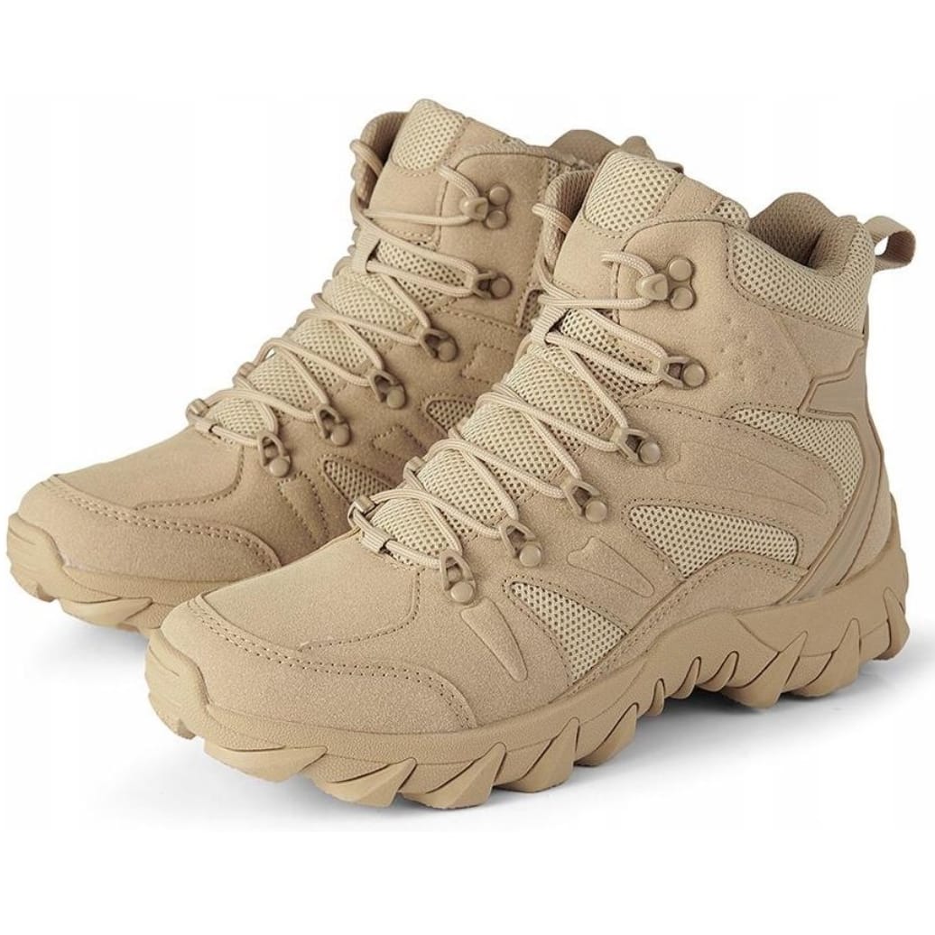 BUTY TREKKINGOWE TAKTYCZNE WOJSKOWE WODOODPORNE KHAKI ROZMIAR 44 - obrazek 6