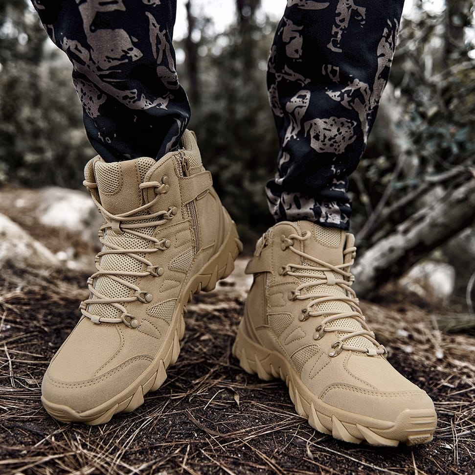 BUTY TREKKINGOWE TAKTYCZNE WOJSKOWE WODOODPORNE KHAKI ROZMIAR 44 - obrazek 10