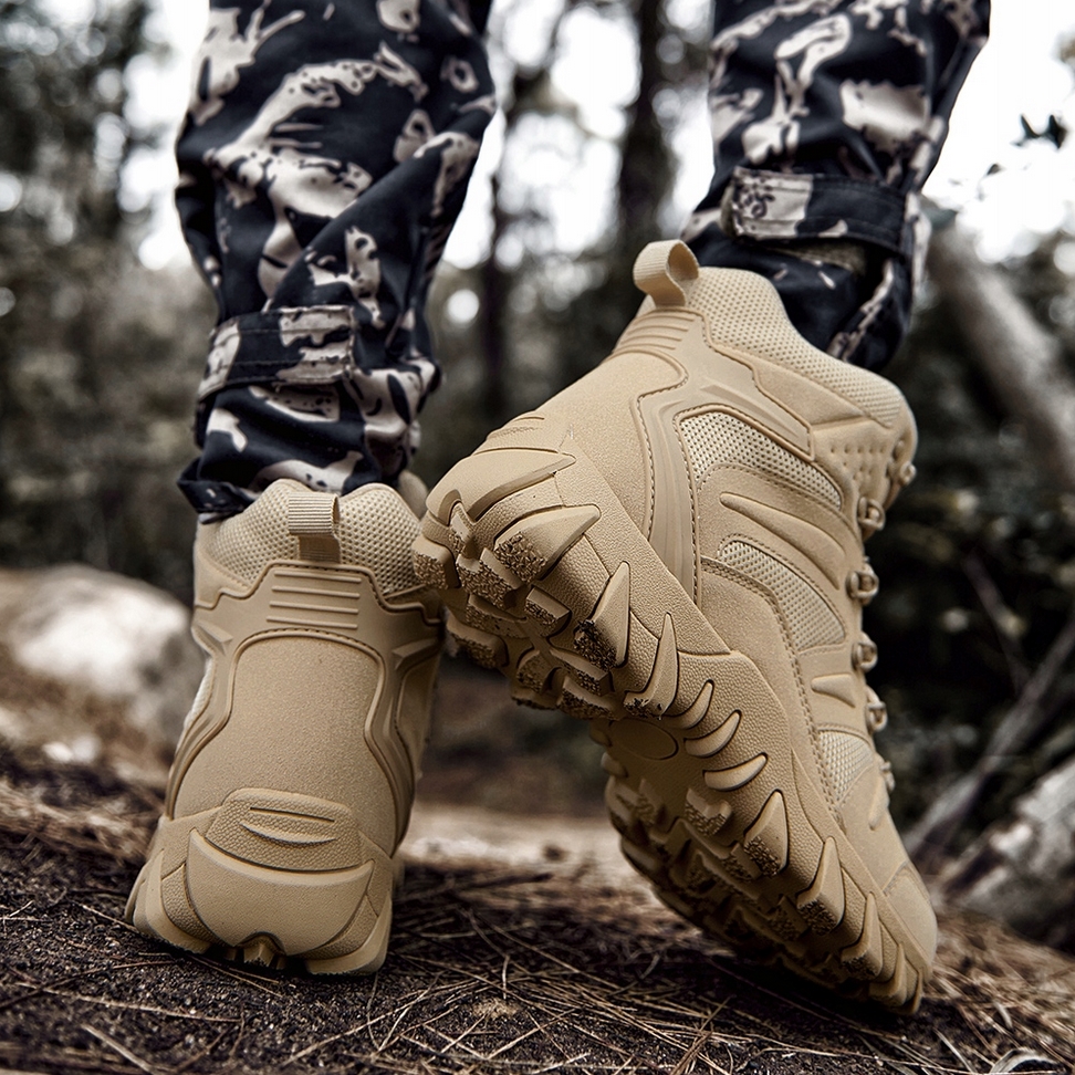 BUTY TREKKINGOWE TAKTYCZNE WOJSKOWE WODOODPORNE KHAKI ROZMIAR 44 - obrazek 11