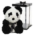 MIŚ Z RÓŻ KWIATÓW PANDA ROSE TEDDY OZDOBA + BOX 25CM