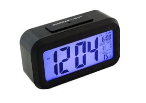 CYFROWY BUDZIK BLUE LED CZARNY