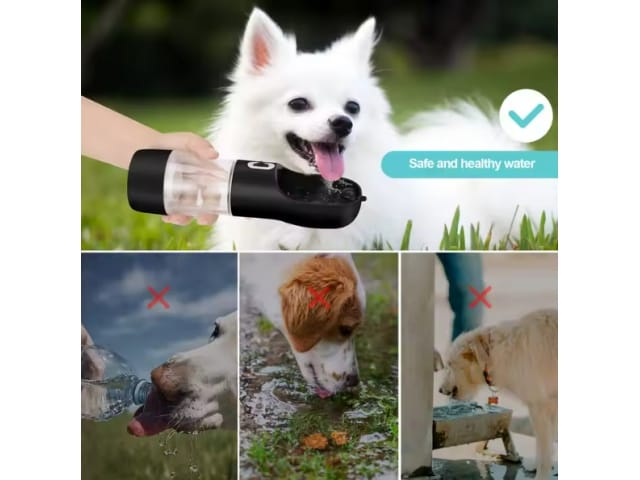 Butelka turystyczna dla psa 3w1 poidło