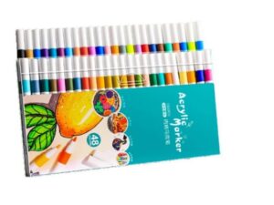 Zestaw 48 kolorowych pisaków akrylowych