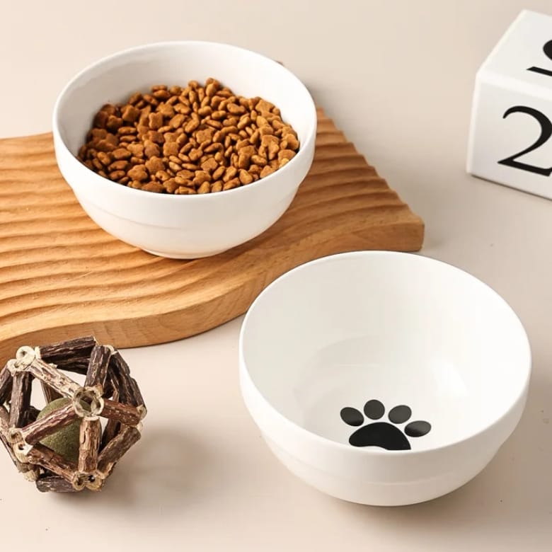 MISKA DLA KOTA PSA NA KARMĘ ODĘ POKARM PODWÓJNA CERAMICZNA NA STOJAKU 2X500ML - obrazek 3