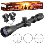LUNETA CELOWNICZA 3-9X40 ZOOM CELOWNIK OPTYCZNY KRZYŻ SIATKA MIL-DOT + PODWÓJNY MONTAŻ PREMIUM