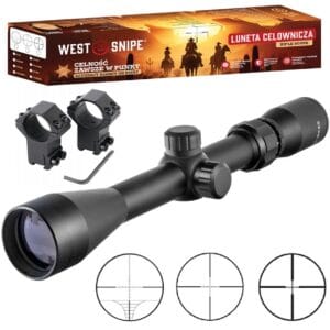 LUNETA CELOWNICZA 3-9X40 ZOOM CELOWNIK OPTYCZNY KRZYŻ SIATKA MIL-DOT + PODWÓJNY MONTAŻ PREMIUM