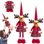 RENIFER ŚWIĄTECZNY TELESKOPOWY ŁOŚ RENIFER MIKOŁAJ ŚWIĄTECZNY FIGURKA OZDOBA RENIFERKA 74CM