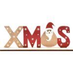 OZDOBA ŚWIĄTECZNA DREWNIANY NAPIS OZDOBNY XMAS DEKORACJA STOJĄCA NA ŚWIĘTA