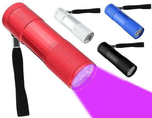 LATARKA 9 LED UV MIX KOLOR
