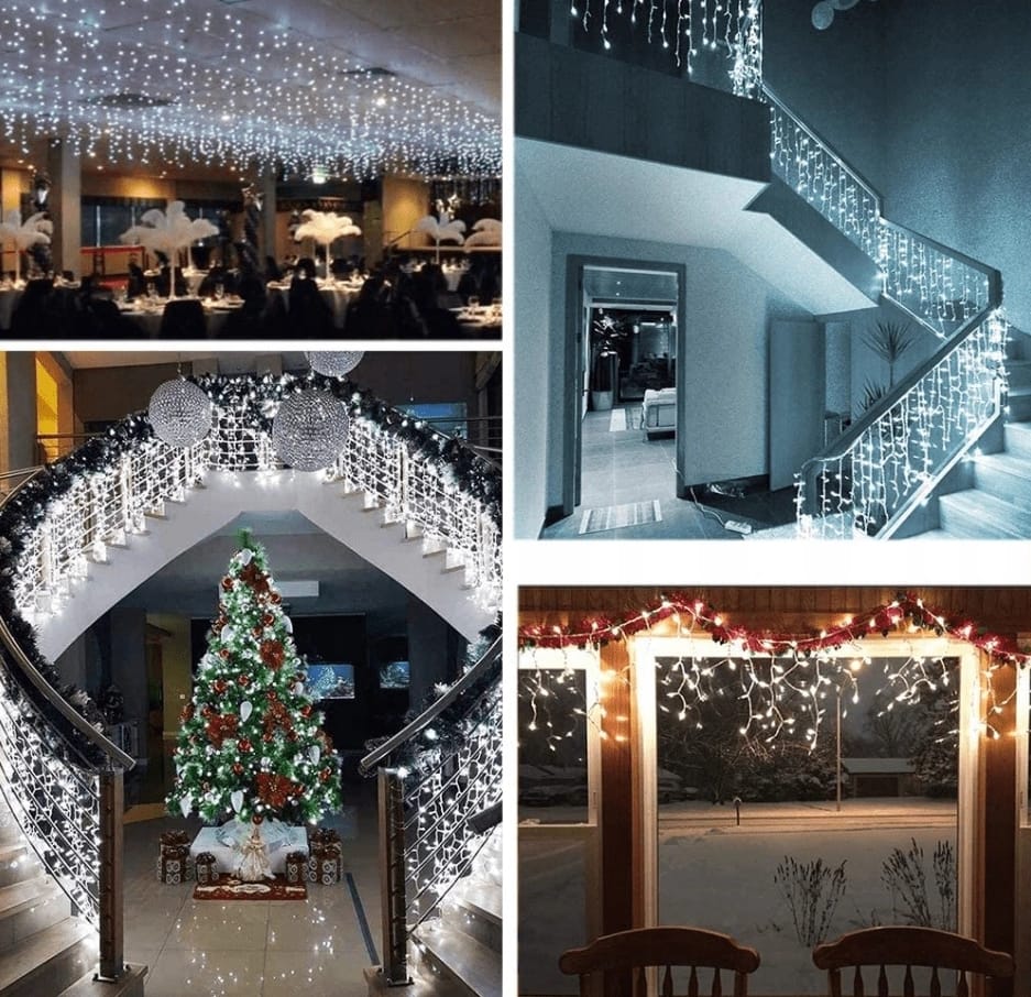 SOPLE 200 LED GRUBE ZEWNĘTRZNE LAMPKI BIAŁY ZIMNY IP44 PROGRAMATOR 8 FUNKCJI 9M PREMIUM - obrazek 4